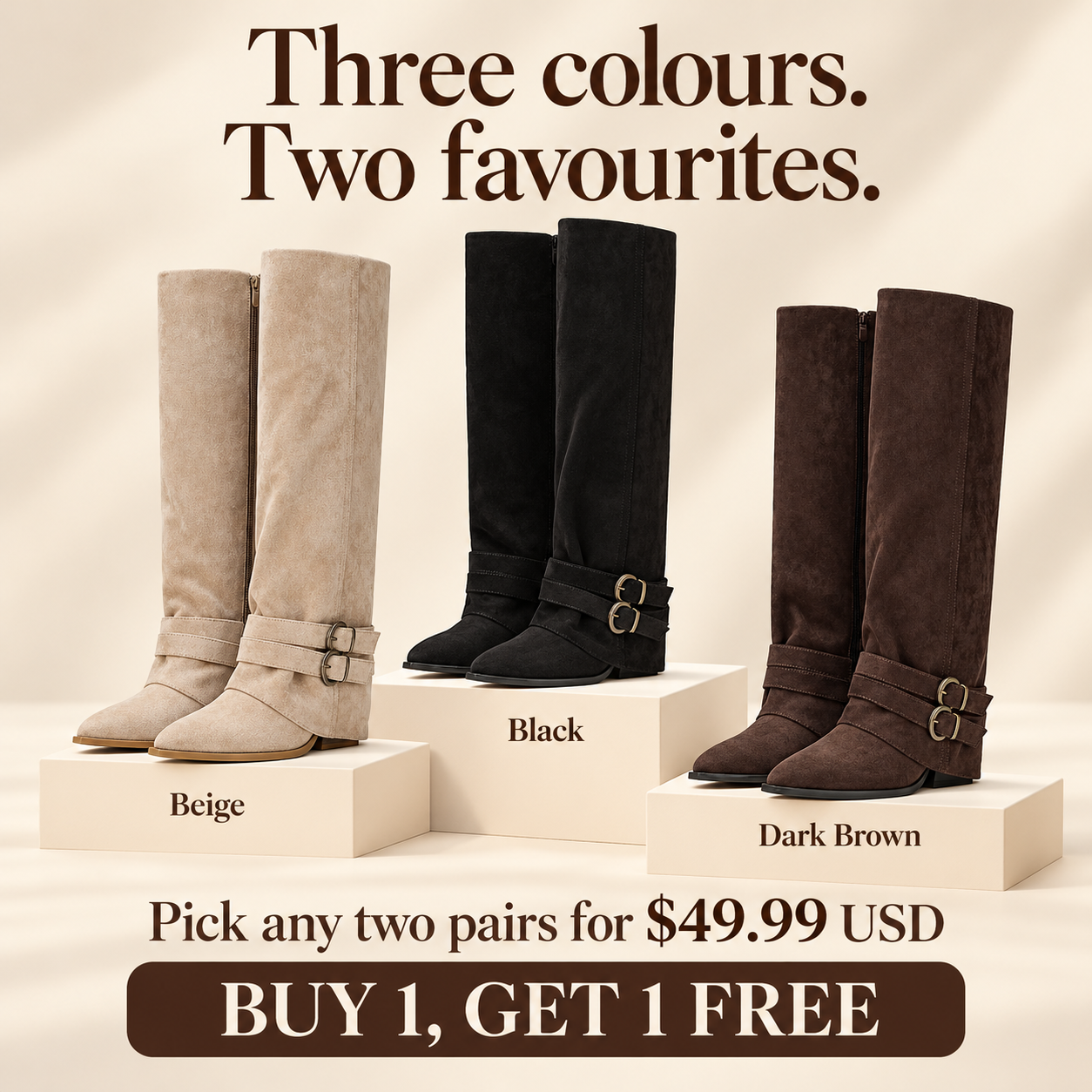 SableStep Foldover Boots